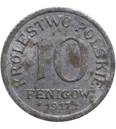 Królestwo Polskie 10 fenigów 1917 FF, Stuttgart﻿