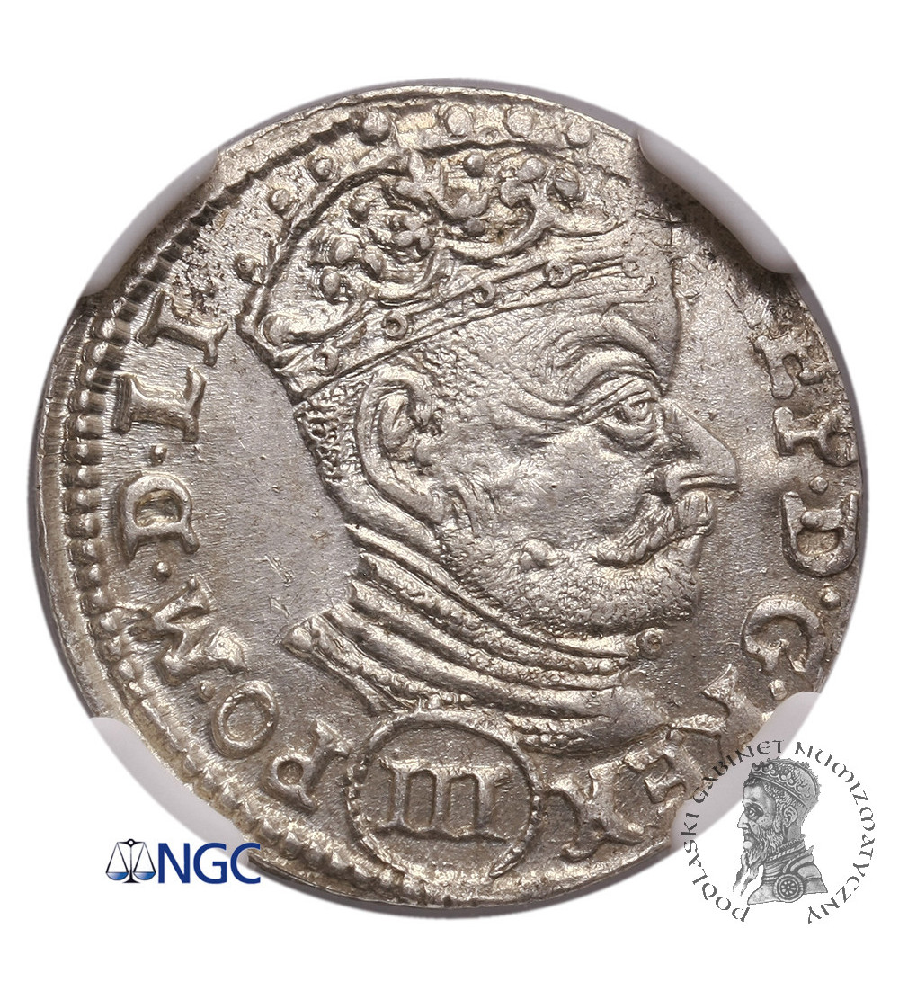 Polska. Stefan Batory. Trojak (3 grosze) 1580, Wilno - NGC MS 63 Polska. Stefan Batory. Trojak (3 grosze) 1580, Wilno - NGC MS 63
