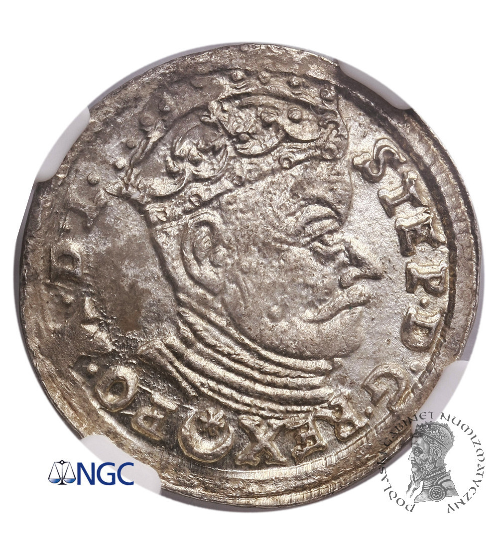 Polska. Stefan Batory. Trojak (3 grosze) 1583, Wilno - NGC MS 63 Polska. Stefan Batory. Trojak (3 grosze) 1583, Wilno - NGC MS 63