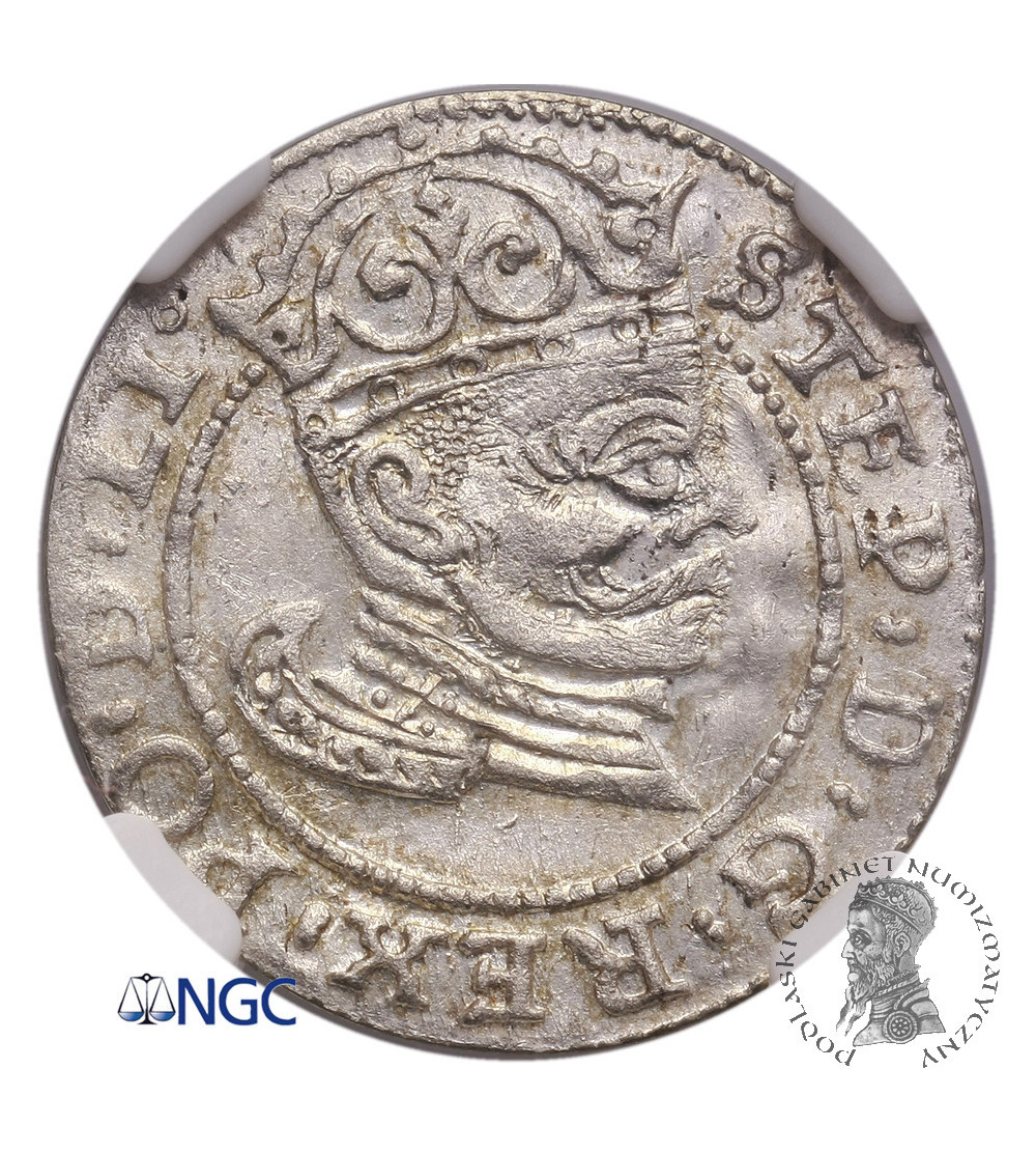 Polska. Stefan Batory. Grosz 1581, Ryga - NGC MS 63 Polska. Stefan Batory. Grosz 1581, Ryga - NGC MS 63