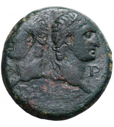 Roman Empire. Augustus (27 BC-AD 14), with Marcus Agrippa. AE Dupondius, Colonia Augusta Nemausus (Nîmes)