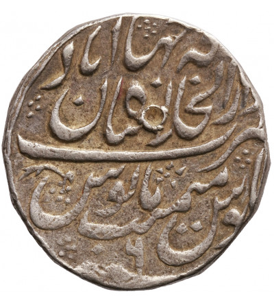 India - Mughal Empire. AR Rupee AH 1136 Year 6 / 1724 AD, Muhammad Shah 1719-1748 AD