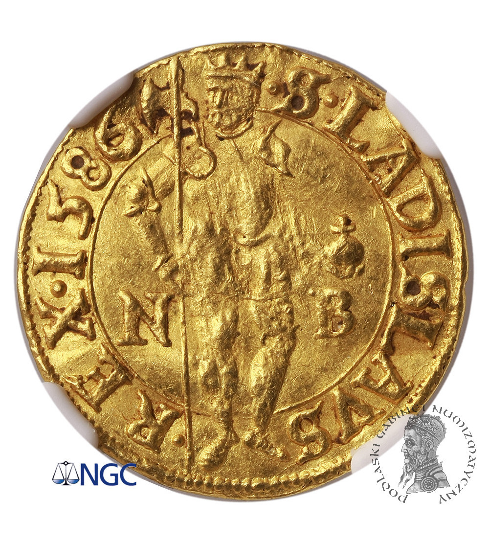Poland. Stefan Batory 1576-1586, Ducat 1586 NB, Nagybanya Poland. Stefan Batory 1576-1586, Ducat 1586 NB, Nagybanya