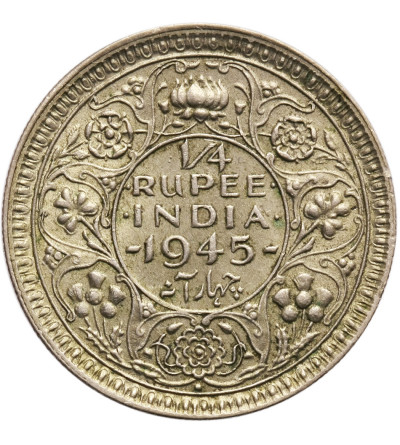 India British 1/4 Rupee 1945 (b), George VI