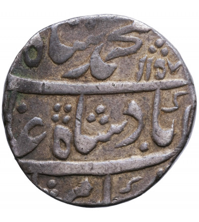 India - Mughal Empire. AR Rupee AH 1157 Year 26 / 1744 AD, Itawa mint, Muhammad Shah 1719-1748 AD