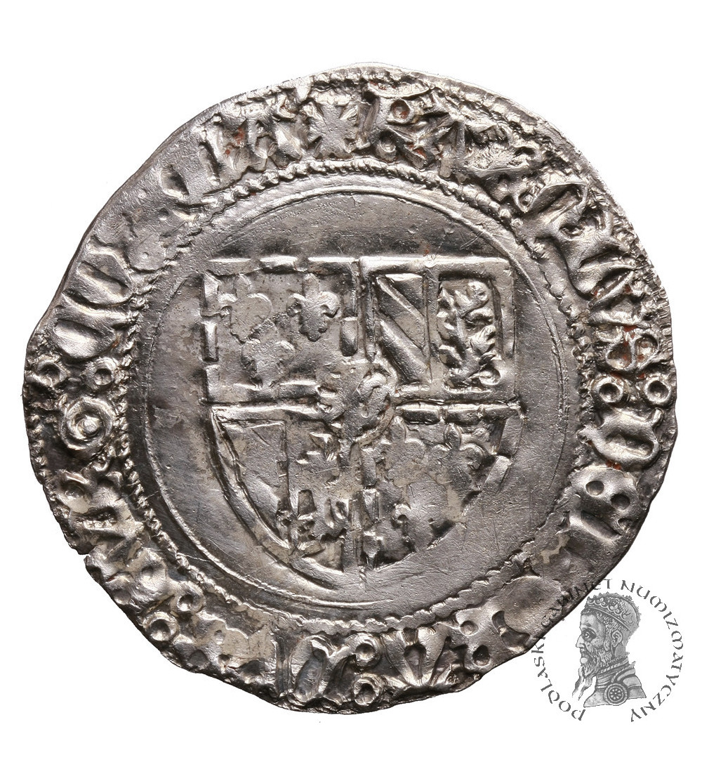 Niderlandy (Belgia), Flandria. Podwójny Patard bez daty, Brugia?, Karol Śmiały 1467-1477 - RARE