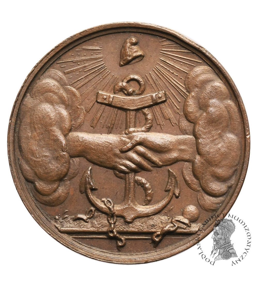 Belgie / Poland. Bronze medal 183, minted by the Belgians on the third anniversary of the November Revolutions