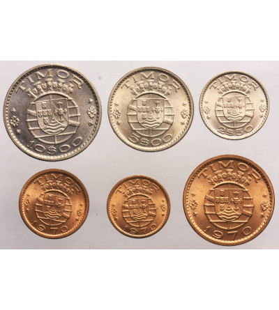 Timor. Zestaw obiegowych monet 1970 - 6 sztuk