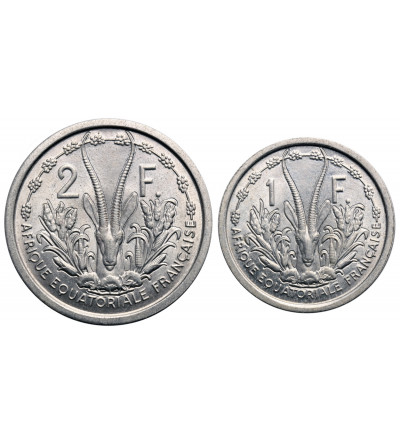 Francuska Afryka Równikowa 1 i 2 franki 1948