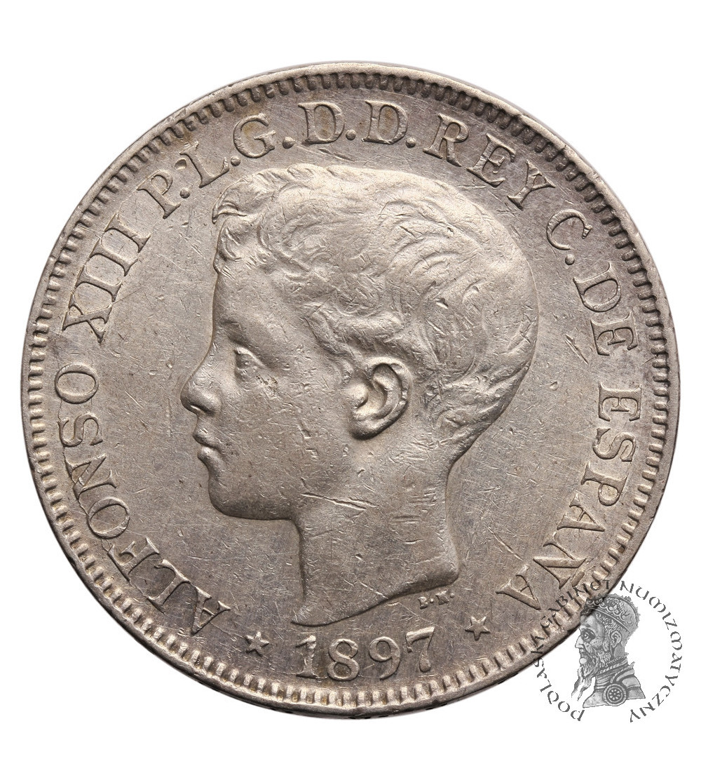 Philippines Peso 1897, Alfonso XIII