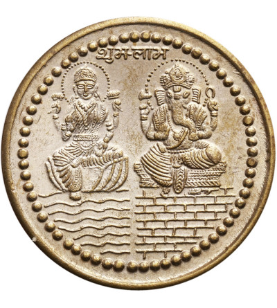 Indie. Hinduska moneta (żeton) świątynny XX wiek, tzw. Tempel Token