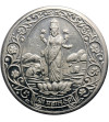 India. Silver Modern Hindu Tempel Token, XX century