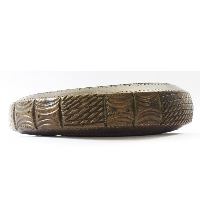 Nigeria (Afryka Zachodnia). Pieniądz prymitywny "Manila" XIX/XX wiek, ciężka grawerowana bransoleta z brązu, waga 625 gram
