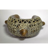Nigeria (West Africa). Primitive Money "Manilla" XIX/XX century, heavy decorated bronze bracelet, weight 418 gr.