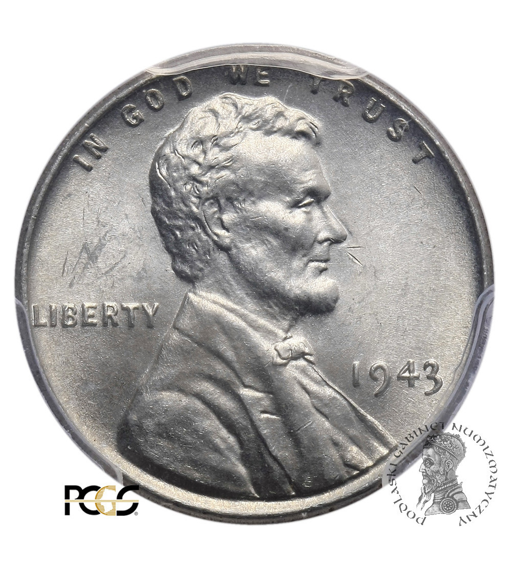 USA. Lincoln Cent 1943, Philadelphia - PCGS MS 64