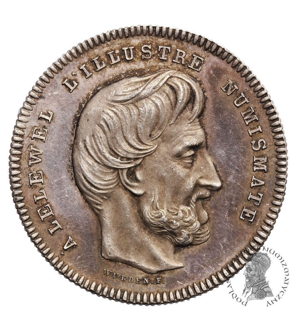 Poland / Belgium. Silver medal 1858, Joachim Lelewel Poland / Belgium. Silver medal 1858, Joachim Lelewel
