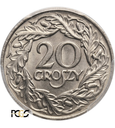 Polska. 20 groszy 1923, Warszawa - PCGS MS 66