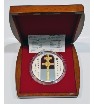 Belarus 1000 Roubles 2007, Cross of St. Euphrasyne of Polock - 1 kg Pure Silver