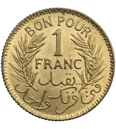 Tunezja 1 frank 1945 - francuski protektorat
