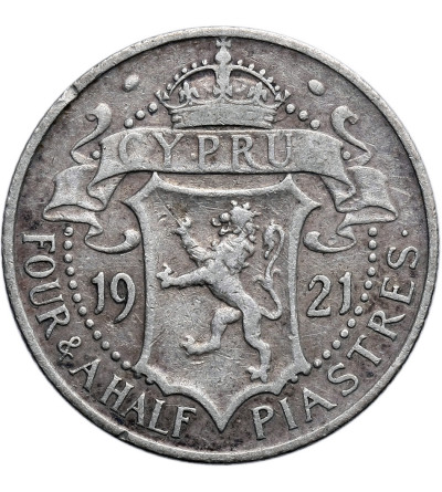 Cypr 4 1/2 Piastra 1921, Jerzy V