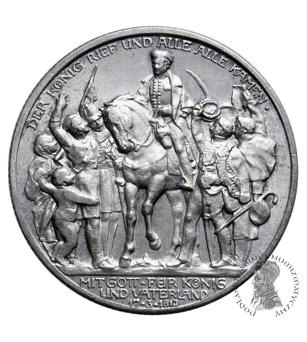 Niemcy. Prusy 2 marki 1913, 100-lecie zwycięstwa nad Napoleonem pod Lipskiem