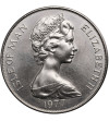 Wyspa Man, 1 korona 1977, Srebrny Jubileusz Elżbiety II