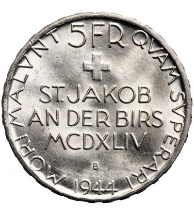 Szwajcaria 5 franków 1944 B, 500 lecie bitwy St. Jakob An Der Birs