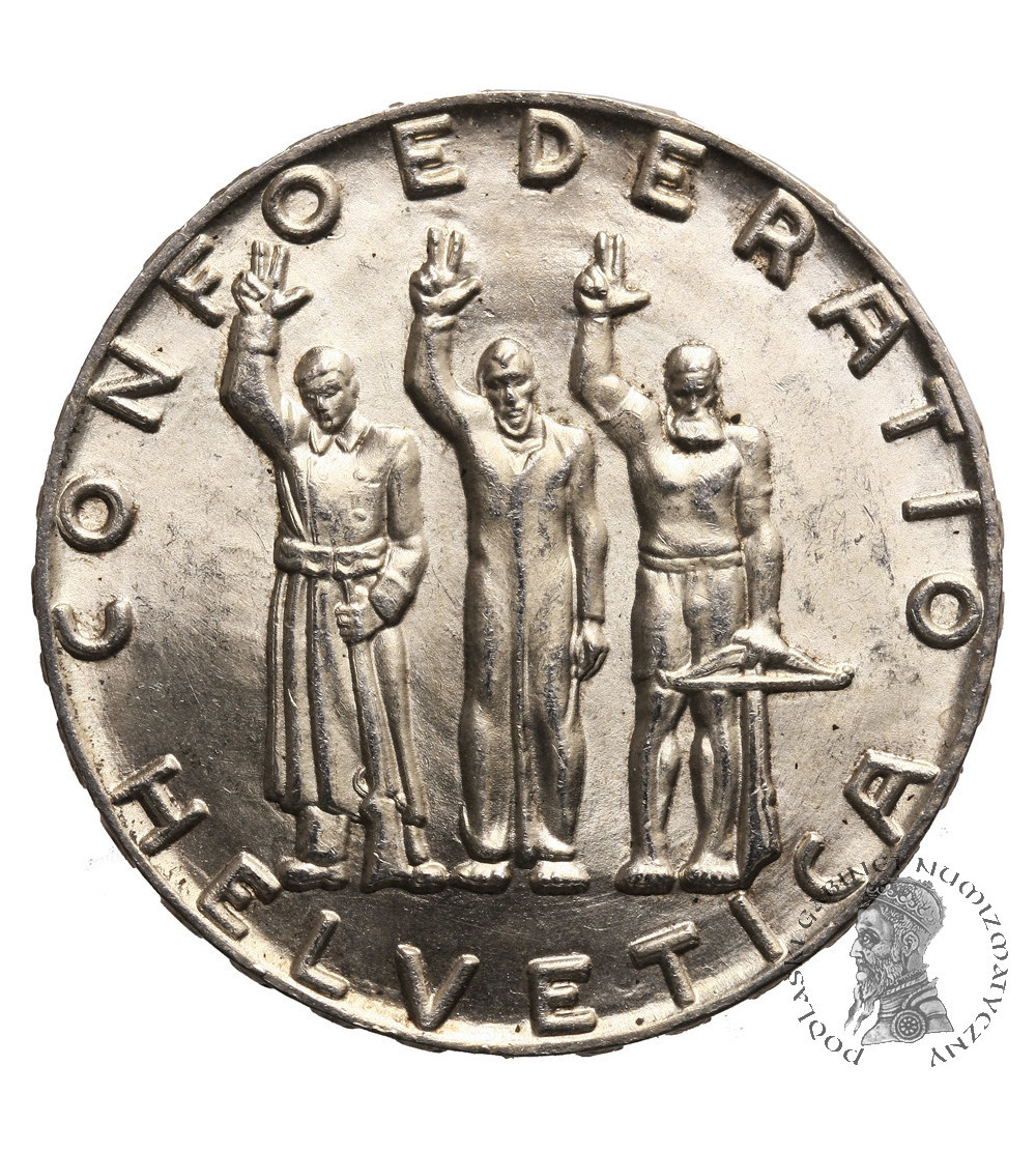 Szwajcaria, 5 franków 1941 B, 650 Rocznica Konfederacji