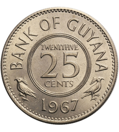 Gujana, 25 centów 1967