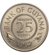 Gujana, 25 centów 1967