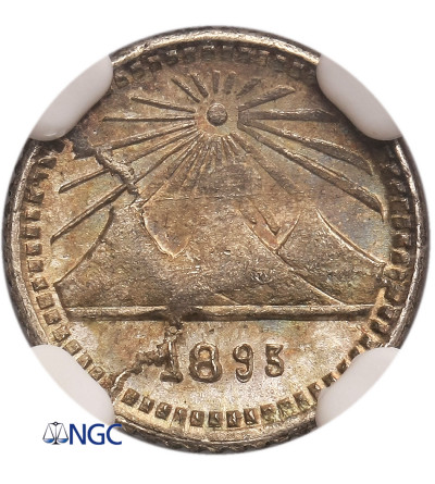 Guatemala, 1/4 Real 1893, Lion, small date - NGC MS 63