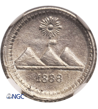 Guatemala, 1/4 Real 1888, Lion - NGC MS 62