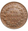 Indie Brytyjskie, 1/4 Anna 1835 (b), East India Company - odwrotka!