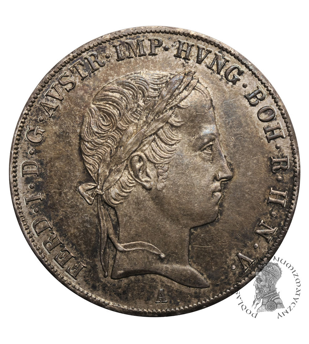Austria, Thaler 1845A, Wien, Ferdinand I Austria, Thaler 1845A, Wien, Ferdinand I