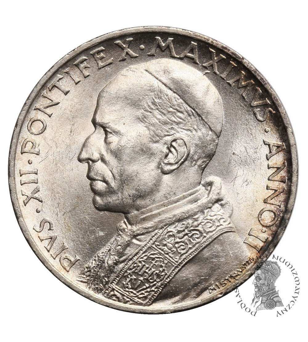 Watykan, 5 Lire 1940, AN II, Pius XII