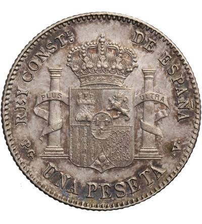 Spain, Alfonso XIII 1886-1931. Peseta 1896 (96) PG-V, Madrit