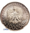Polska 100000 złotych 1990, Solidarność, typ A - NGC MS 66