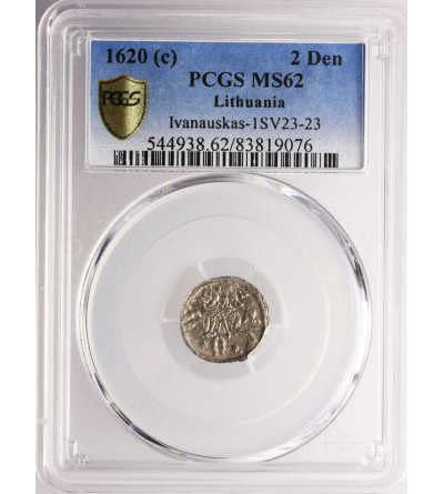 Polska. Zygmunt III Waza. Dwudenar 1620, Wilno - PCGS MS 62
