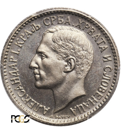 Jugosławia, Dinar 1925 (b), Bruksela - PCGS MS 66