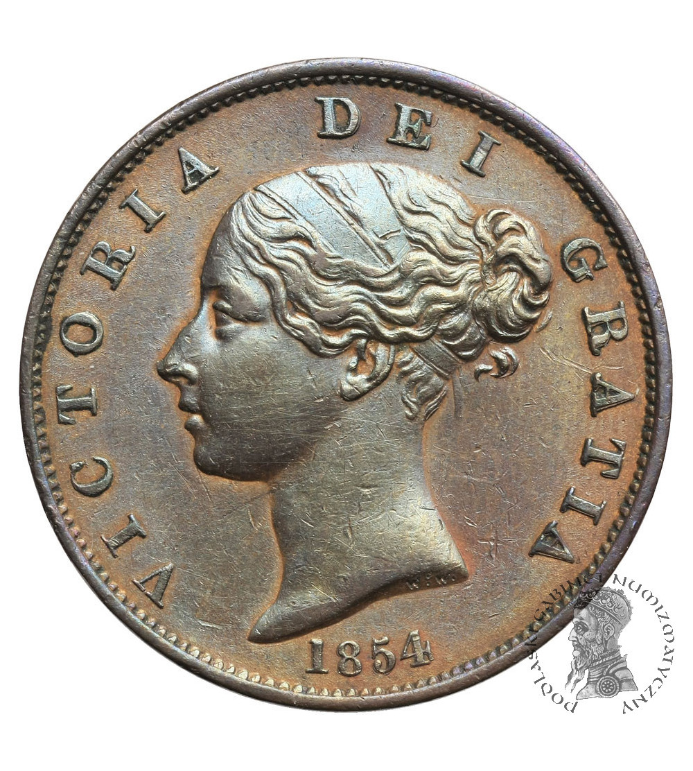 Wielka Brytania, 1/2 Penny 1854, Wiktoria