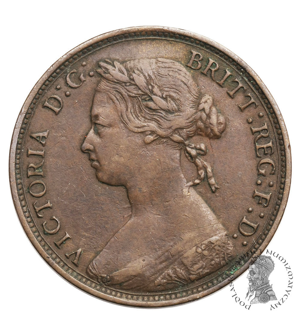 Wielka Brytania, 1/2 Penny 1876 H, Wiktoria