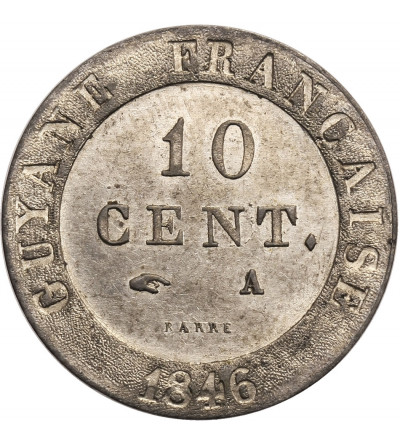 Gujana Francuska, 10 Centimes 1846 A, Paryż, Louis Philippe I