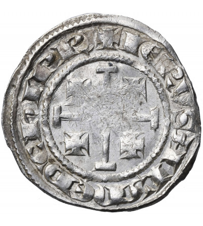 Cypr / Krzyżowcy, Ród Lusignan (1192-1489 AD). Duży grosz (Gros grand) bez daty, Henry II (1285–1324 AD)