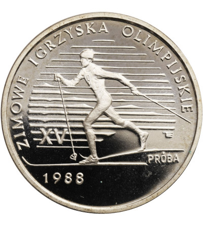 Poland, 1000 Zlotych 1987, XV Winter Olympics, Calgary 1988 - proba