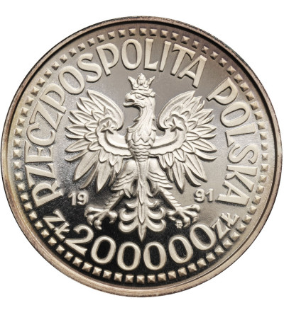 Polska, 200000 złotych 1991, Jan Paweł II - próba