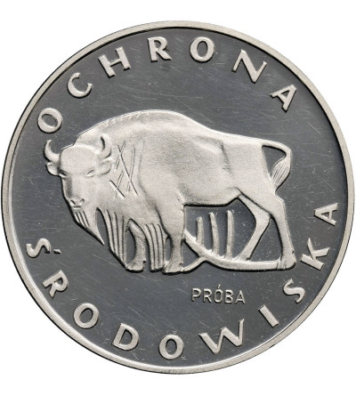 Polska, 100 złotych 1977, żubr - próba