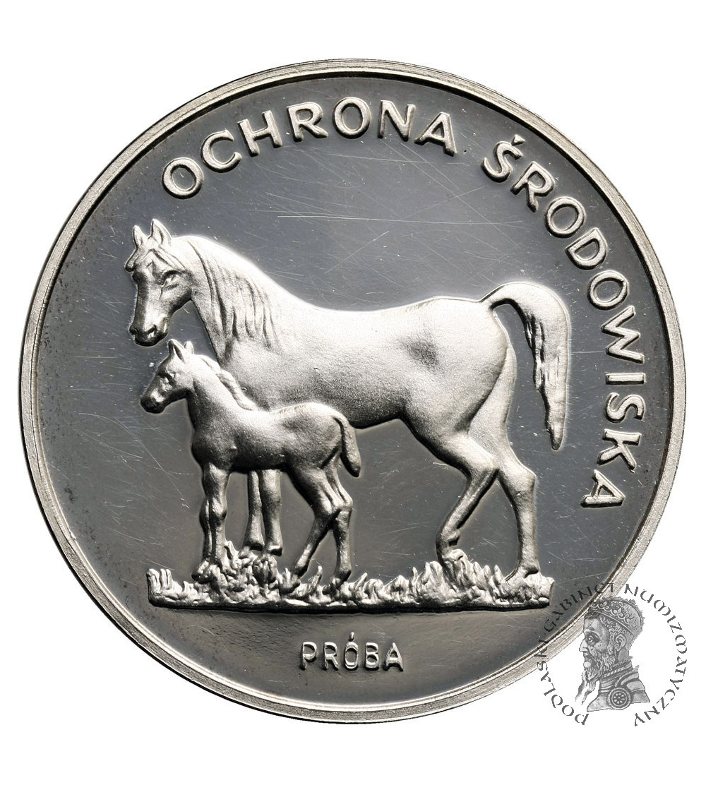 Poland, 100 Zlotych 1981, Horses - proba