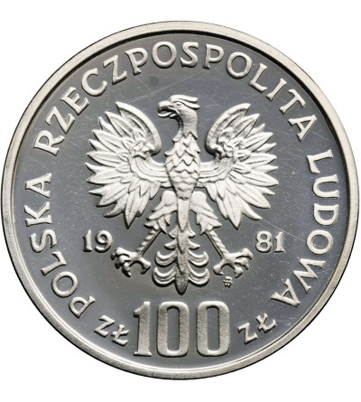 Polska, 100 złotych 1981, konie - próba