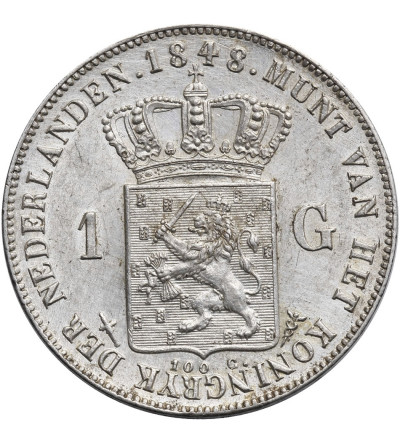 Niderlandy (Holandia), 1 gulden 1848, Willem II 1840-1849