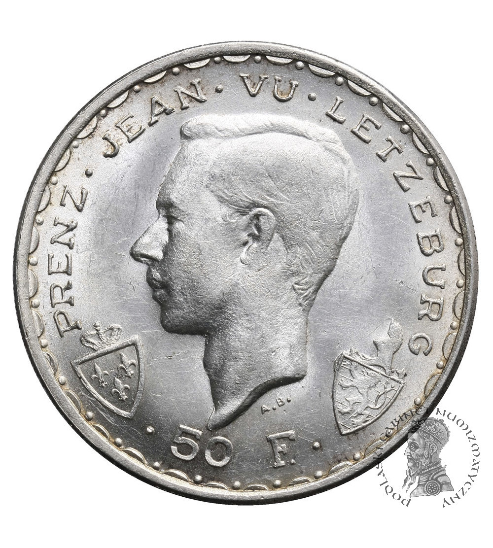 Luxembourg, 50 Francs 1946, 600th Anniversary - John de Blind